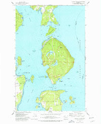 Blakely Island Washington Historical topographic map, 1:24000 scale, 7.5 X 7.5 Minute, Year 1973