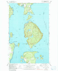 Blakely Island Washington Historical topographic map, 1:24000 scale, 7.5 X 7.5 Minute, Year 1973