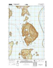 Blakely Island Washington Current topographic map, 1:24000 scale, 7.5 X 7.5 Minute, Year 2014