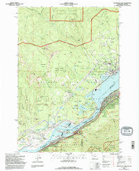 Bonneville Dam Oregon Historical topographic map, 1:24000 scale, 7.5 X 7.5 Minute, Year 1994