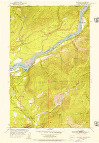 Boundary Washington Historical topographic map, 1:24000 scale, 7.5 X 7.5 Minute, Year 1952