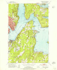 Bremerton East Washington Historical topographic map, 1:24000 scale, 7.5 X 7.5 Minute, Year 1953
