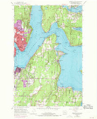 Bremerton East Washington Historical topographic map, 1:24000 scale, 7.5 X 7.5 Minute, Year 1953