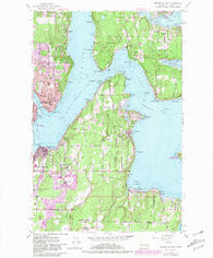 Bremerton East Washington Historical topographic map, 1:24000 scale, 7.5 X 7.5 Minute, Year 1953