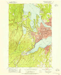 Bremerton West Washington Historical topographic map, 1:24000 scale, 7.5 X 7.5 Minute, Year 1953