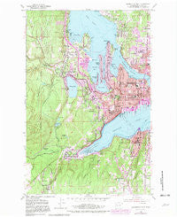 Bremerton West Washington Historical topographic map, 1:24000 scale, 7.5 X 7.5 Minute, Year 1953