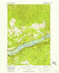 Bridal Veil Oregon Historical topographic map, 1:62500 scale, 15 X 15 Minute, Year 1954