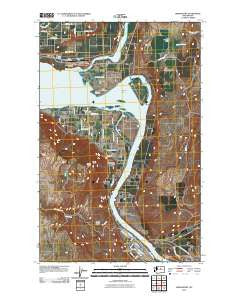 Bridgeport Washington Historical topographic map, 1:24000 scale, 7.5 X 7.5 Minute, Year 2011
