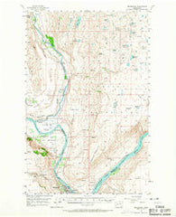 Bridgeport Washington Historical topographic map, 1:62500 scale, 15 X 15 Minute, Year 1957
