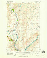 Bridgeport Washington Historical topographic map, 1:62500 scale, 15 X 15 Minute, Year 1957