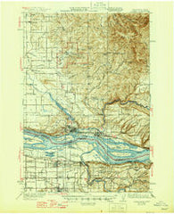 Camas Washington Historical topographic map, 1:62500 scale, 15 X 15 Minute, Year 1942