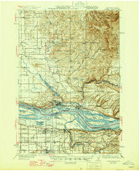 Camas Washington Historical topographic map, 1:62500 scale, 15 X 15 Minute, Year 1942