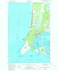 Cape Disappointment Washington Historical topographic map, 1:24000 scale, 7.5 X 7.5 Minute, Year 1949