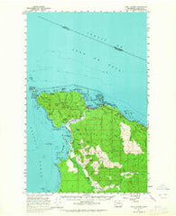 Cape Flattery Washington Historical topographic map, 1:62500 scale, 15 X 15 Minute, Year 1957