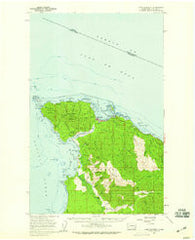 Cape Flattery Washington Historical topographic map, 1:62500 scale, 15 X 15 Minute, Year 1957