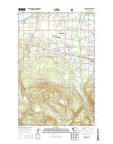 Carlsborg Washington Current topographic map, 1:24000 scale, 7.5 X 7.5 Minute, Year 2014