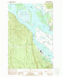 Cathlamet Washington Historical topographic map, 1:24000 scale, 7.5 X 7.5 Minute, Year 1985