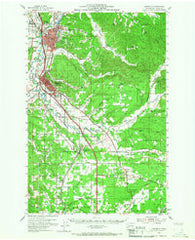 Centralia Washington Historical topographic map, 1:62500 scale, 15 X 15 Minute, Year 1954