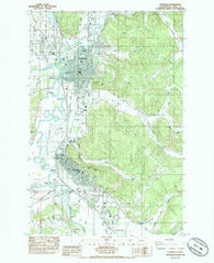 Centralia Washington Historical topographic map, 1:24000 scale, 7.5 X 7.5 Minute, Year 1985