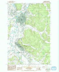 Centralia Washington Historical topographic map, 1:24000 scale, 7.5 X 7.5 Minute, Year 1985