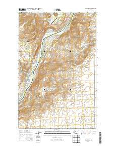 Chelan Falls Washington Current topographic map, 1:24000 scale, 7.5 X 7.5 Minute, Year 2014