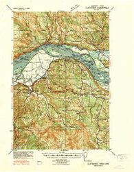 Clatskanie Oregon Historical topographic map, 1:62500 scale, 15 X 15 Minute, Year 1941