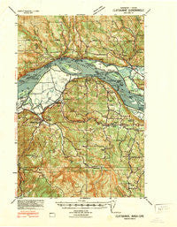 Clatskanie Oregon Historical topographic map, 1:62500 scale, 15 X 15 Minute, Year 1941
