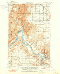 Clayton Washington Historical topographic map, 1:62500 scale, 15 X 15 Minute, Year 1944