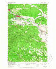 Cle Elum Washington Historical topographic map, 1:62500 scale, 15 X 15 Minute, Year 1958