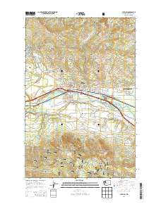 Cle Elum Washington Current topographic map, 1:24000 scale, 7.5 X 7.5 Minute, Year 2014