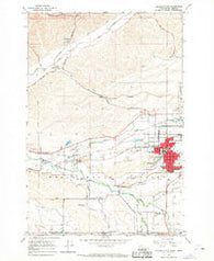 College Place Washington Historical topographic map, 1:24000 scale, 7.5 X 7.5 Minute, Year 1966