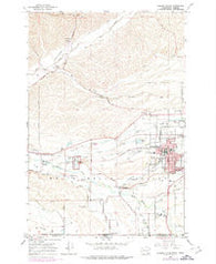 College Place Washington Historical topographic map, 1:24000 scale, 7.5 X 7.5 Minute, Year 1966