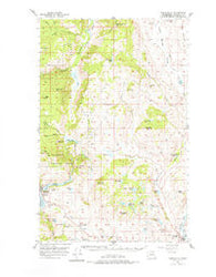 Conconully Washington Historical topographic map, 1:62500 scale, 15 X 15 Minute, Year 1957