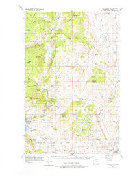 Conconully Washington Historical topographic map, 1:62500 scale, 15 X 15 Minute, Year 1957