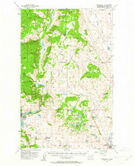 Conconully Washington Historical topographic map, 1:62500 scale, 15 X 15 Minute, Year 1957