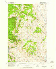 Conconully Washington Historical topographic map, 1:62500 scale, 15 X 15 Minute, Year 1957