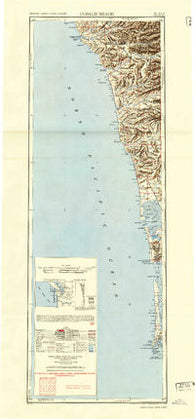 Copalis Beach Washington Historical topographic map, 1:250000 scale, 2 X 1 Degree, Year 1943