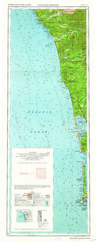 Copalis Beach Washington Historical topographic map, 1:250000 scale, 2 X 1 Degree, Year 1963