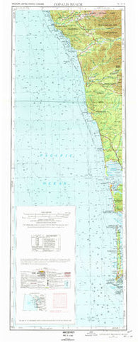 Copalis Beach Washington Historical topographic map, 1:250000 scale, 2 X 1 Degree, Year 1957
