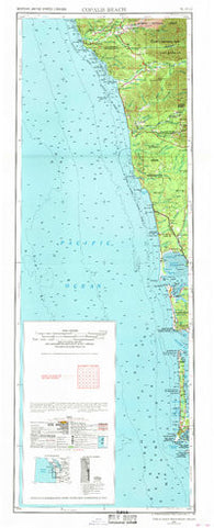 Copalis Beach Washington Historical topographic map, 1:250000 scale, 2 X 1 Degree, Year 1957