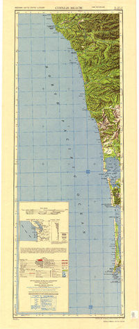 Copalis Beach Washington Historical topographic map, 1:250000 scale, 2 X 1 Degree, Year 1951