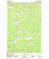 Copper Butte Washington Historical topographic map, 1:24000 scale, 7.5 X 7.5 Minute, Year 1985