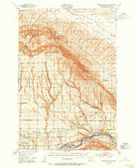 Corral Canyon Washington Historical topographic map, 1:62500 scale, 15 X 15 Minute, Year 1951