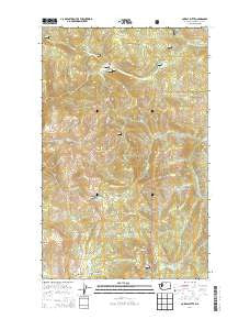 Corral Butte Washington Current topographic map, 1:24000 scale, 7.5 X 7.5 Minute, Year 2014