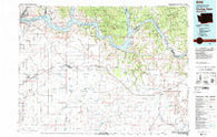 Coulee Dam Washington Historical topographic map, 1:100000 scale, 30 X 60 Minute, Year 1983