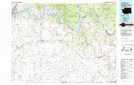Coulee Dam Washington Historical topographic map, 1:100000 scale, 30 X 60 Minute, Year 1983