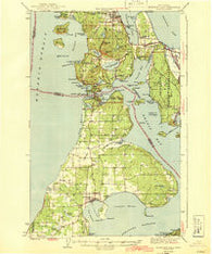 Deception Pass Washington Historical topographic map, 1:62500 scale, 15 X 15 Minute, Year 1943