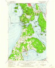 Deception Pass Washington Historical topographic map, 1:62500 scale, 15 X 15 Minute, Year 1951