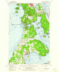 Deception Pass Washington Historical topographic map, 1:62500 scale, 15 X 15 Minute, Year 1951