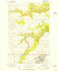 Deep Creek Washington Historical topographic map, 1:24000 scale, 7.5 X 7.5 Minute, Year 1954